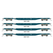 HO NQOY Container Wagon PTC Teal 4pk