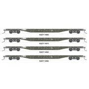 HO NQOY Container Wagon Grime 4pk