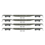 HO NQOY Container Wagon Grime 4pk