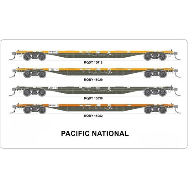 HO OCY Container Wagon Pacific National 4pk