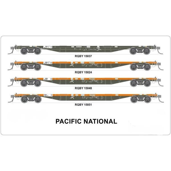 HO OCY Container Wagon Pacific National 4pk
