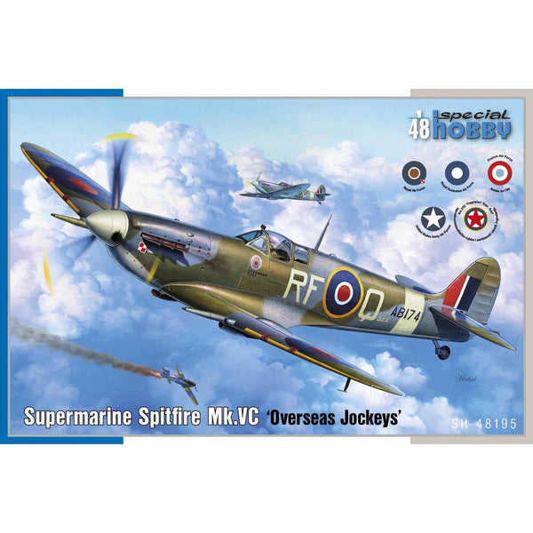 image1_1/48 Supermarine Spitfire Mk.VC 'Overseas Jockeys' Plastic Model Kit Aus Decals