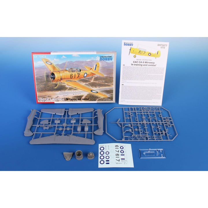 1/72 CAC CA-9 Wirraway 'In Training and Combat' Plastic Model Kit (Aus Decals)