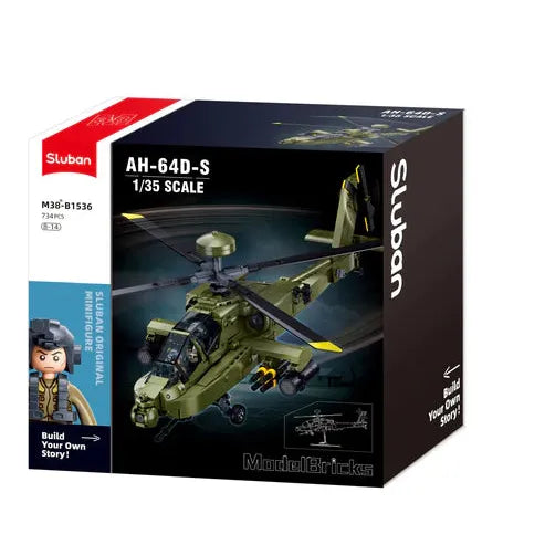 1/35 728pc AH-64D Apache