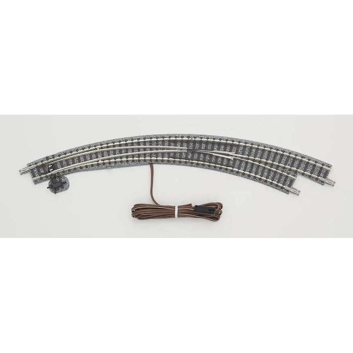 N Electric Turnout Track Curved Right Hand 317mm & 280mm Radius 45deg