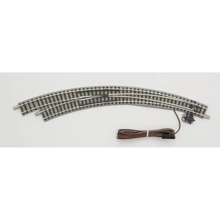N Electric Turnout Track Curved Left Hand 317mm & 280mm Radius 45deg