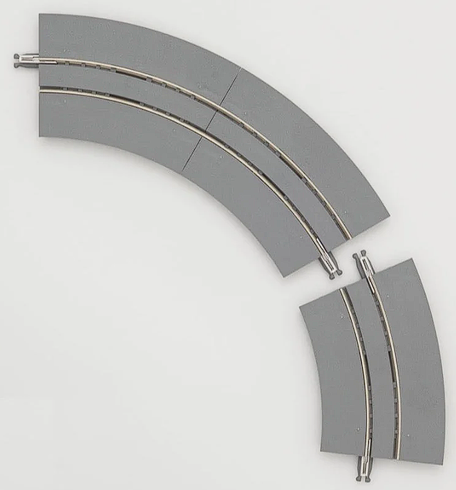 N Tram Super Mini Curve Track 103mm 30deg & 60deg 4pk