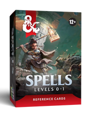D&D Dungeons & Dragons Reference Cards Spells Levels 0-1