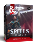 D&D Dungeons & Dragons Reference Cards Spells Levels 2-3