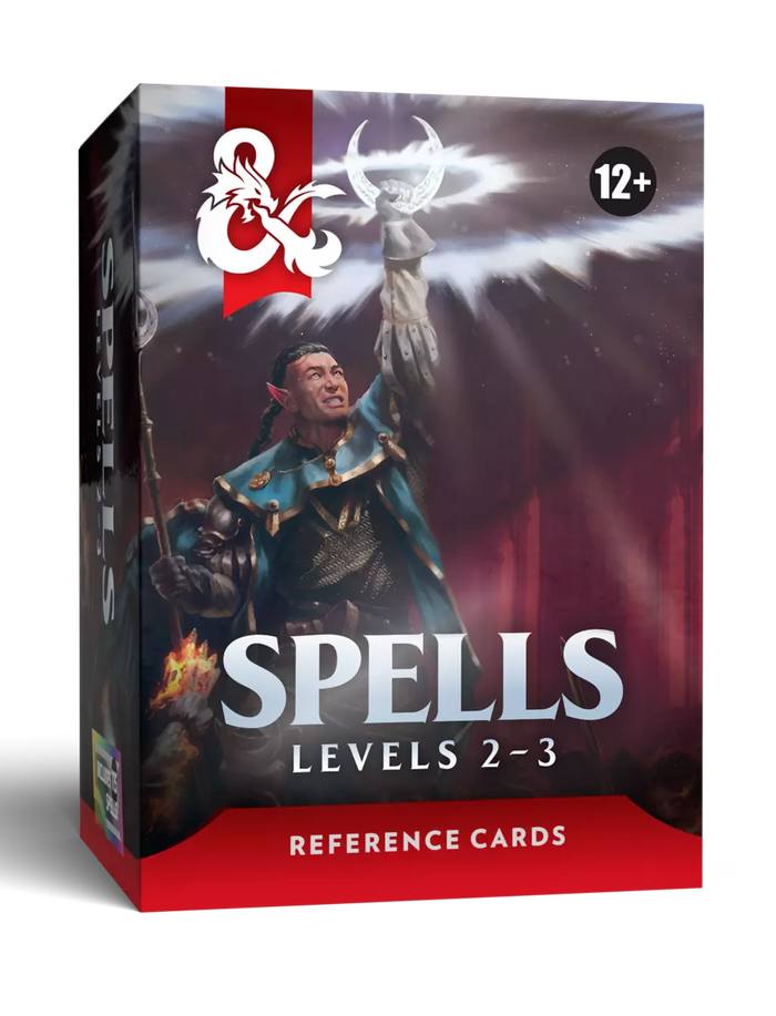 D&D Dungeons & Dragons Reference Cards Spells Levels 2-3
