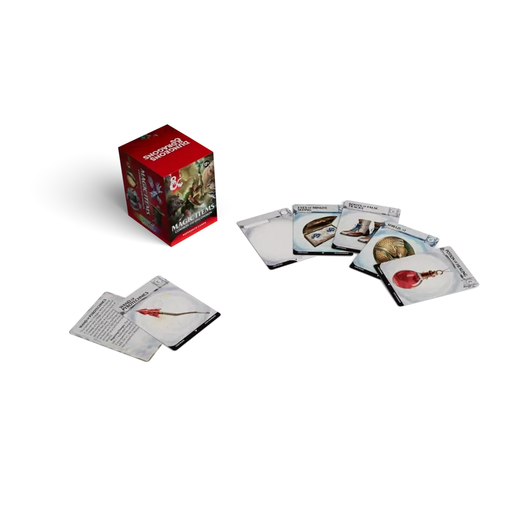 D&D Dungeons & Dragons Reference Cards Magic Items Common and Uncommon