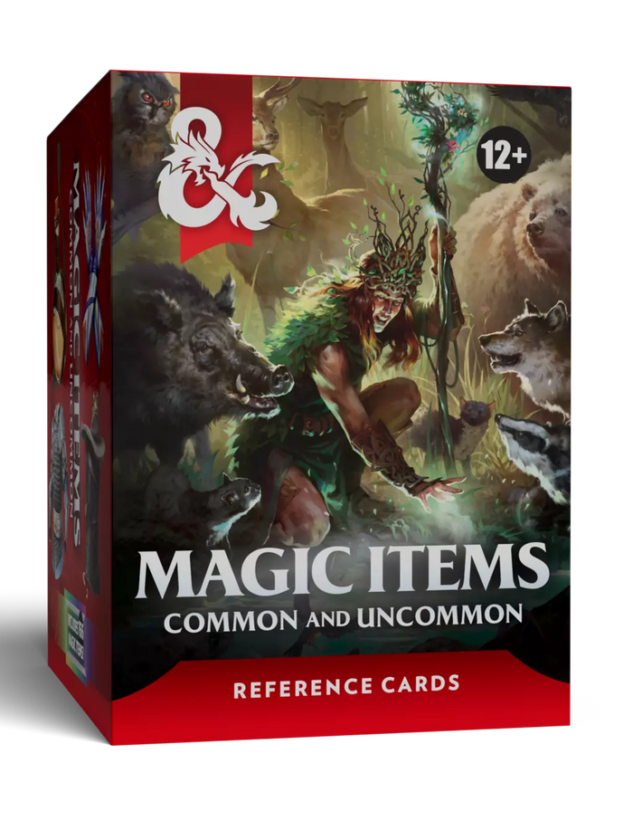 D&D Dungeons & Dragons Reference Cards Magic Items Common and Uncommon