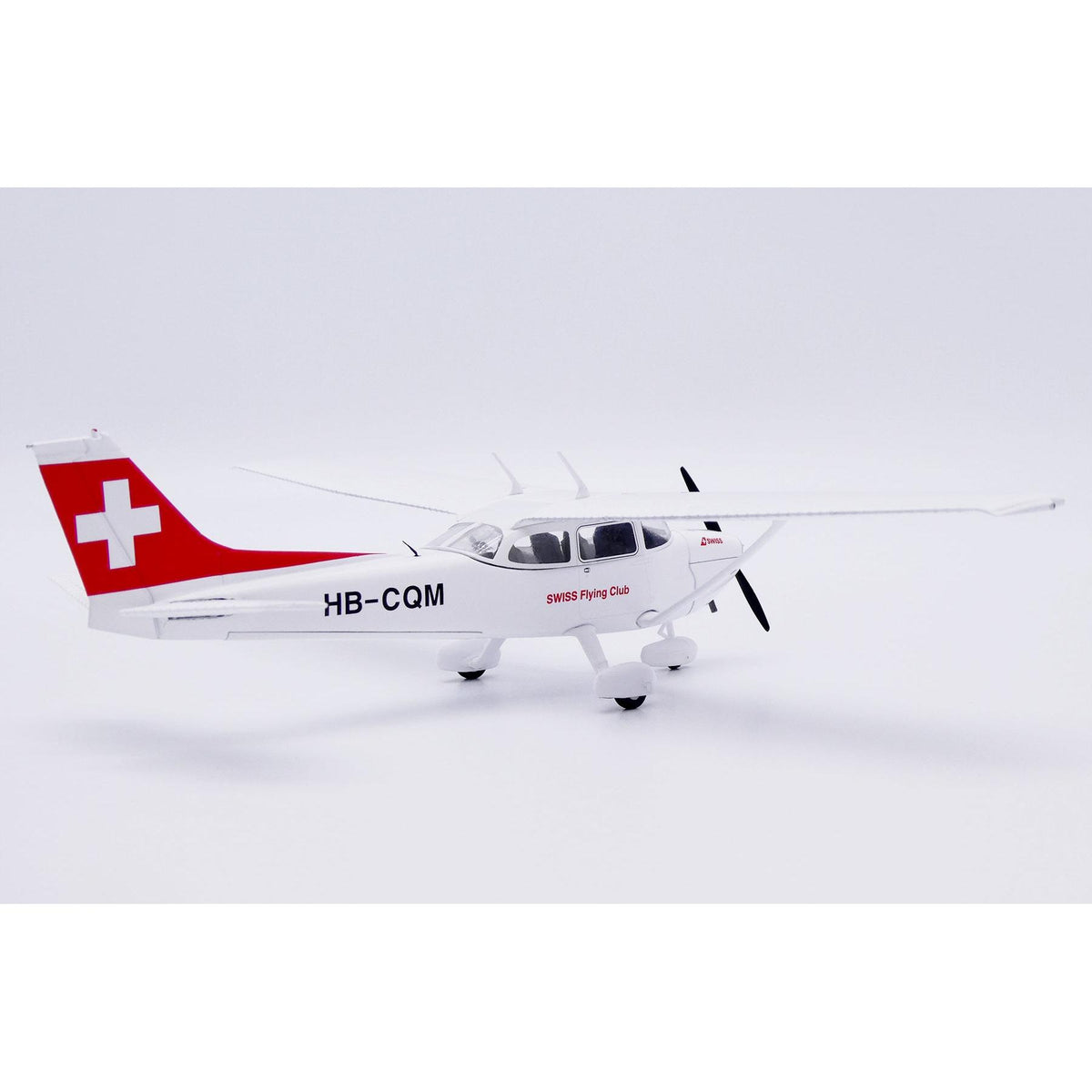 1/72 Swiss Flying Club Cessna 172N Skyhawk Reg: HB-CQM with Stand