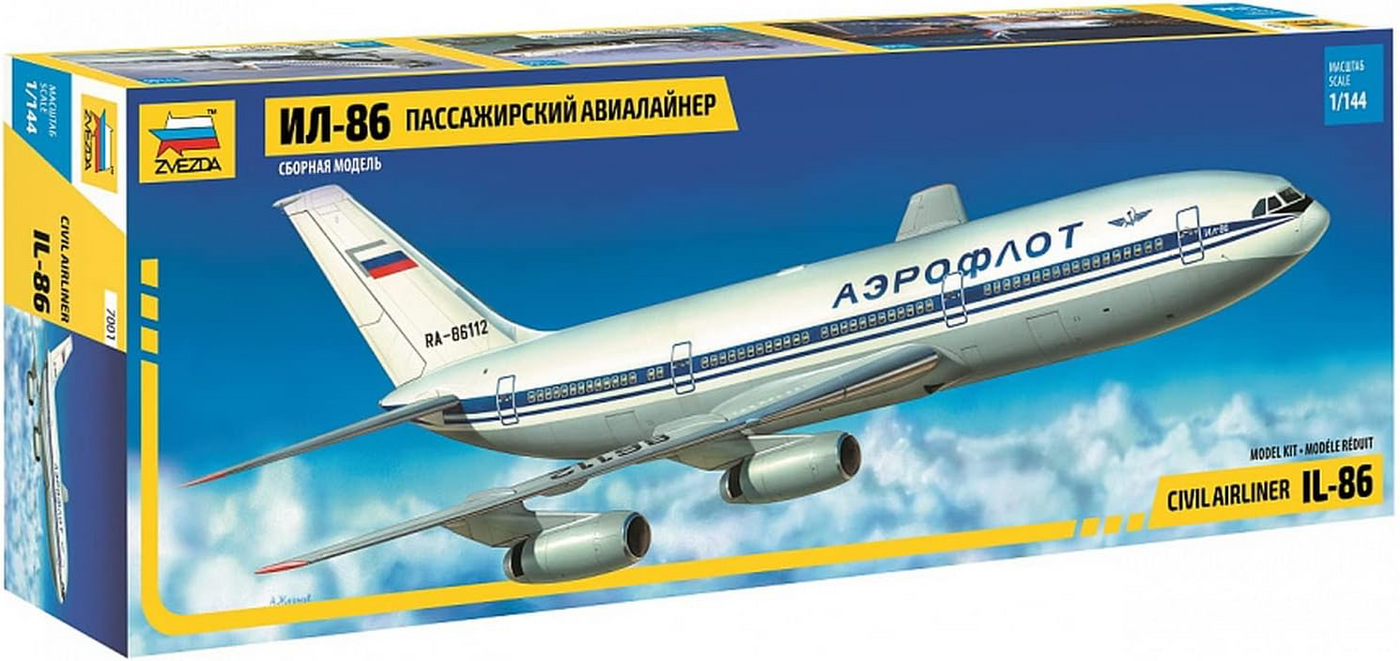 1/144 Civil Airliner  Ilyushin IL86  Plastic Model Kit