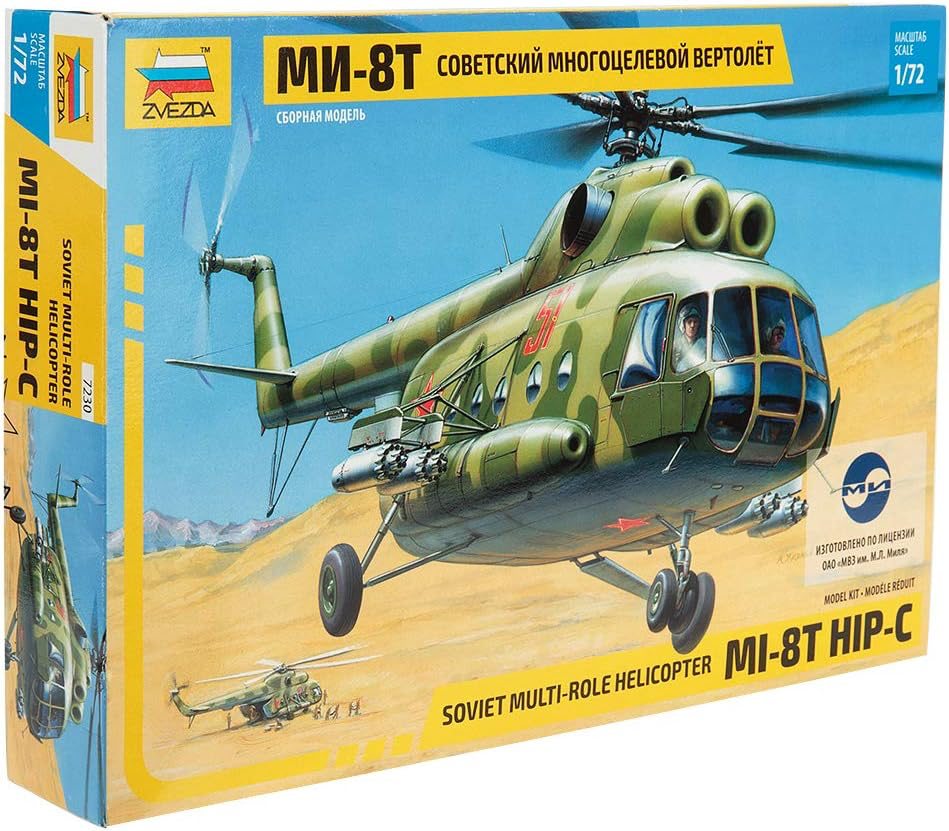 1/72 Soviet MultiRole Helicopter  MIL MI8T HIPC  Plastic Model Kit