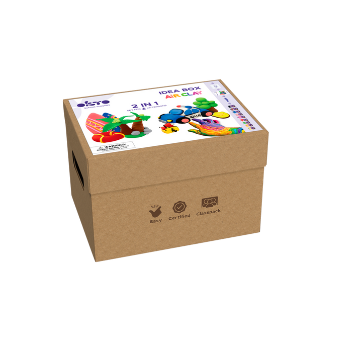 Air Clay Idea Box: Cars and Summer 2in1 Sculpting Set for 6 Kids