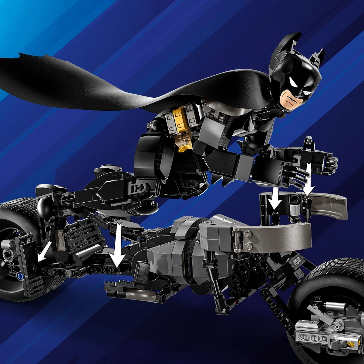 Batman™ Construction Figure and the Bat-Pod Bike