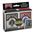 Bicycle Standard Index 4 Pack Playing Cards Black and Red