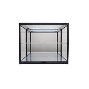 Black Mirrored Back and Base Display Case 2 Layers LED