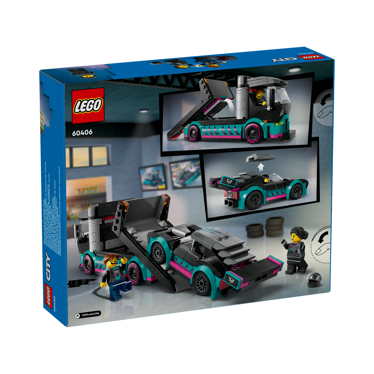 Race Car and Car Carrier Truck_3
