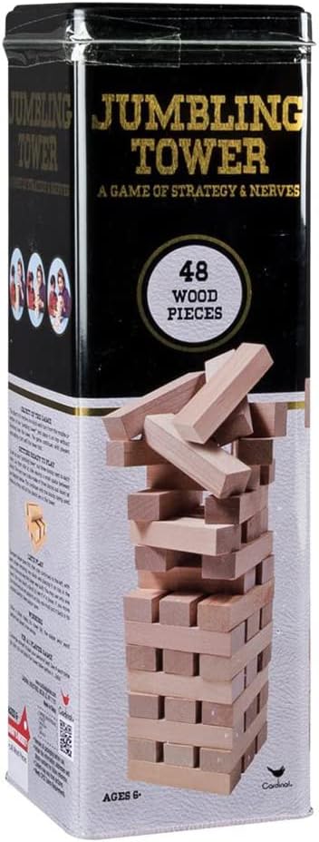 Classic 48pc Wooden Jumbling Tower in Tin