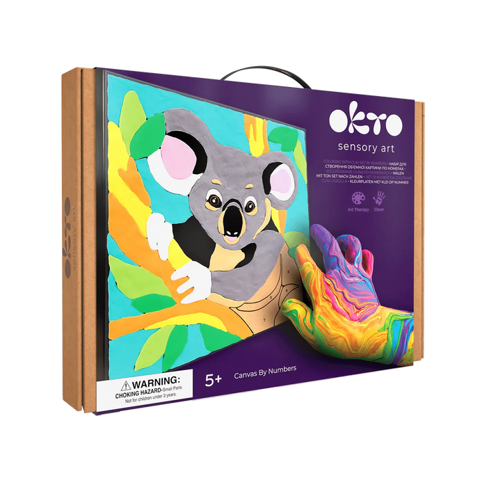 Coloring with Clay Set by Numbers 29x29cm - Koala