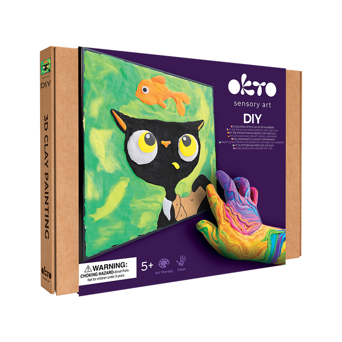 Colouring Clay by Numbers - Black Cat