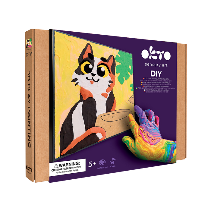 Colouring Clay by Numbers - Funny Cat