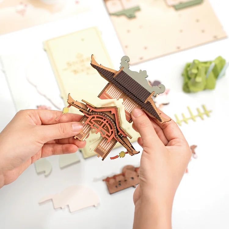 DIY 3D Bookends Falling Sakura_5