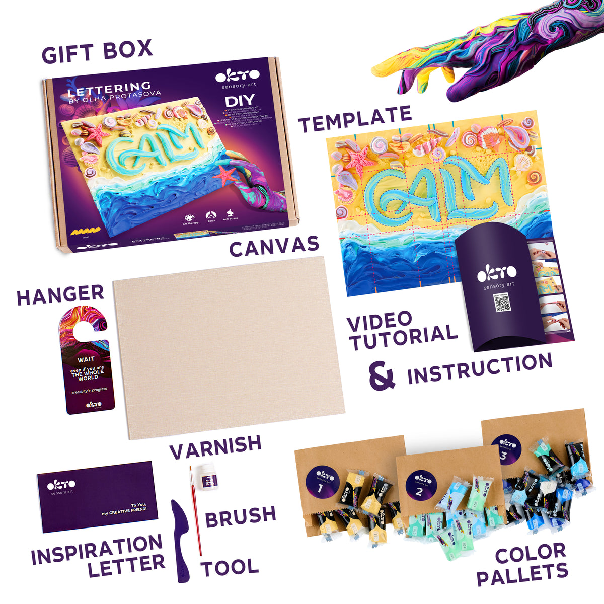 image2_DIY 3D Painting Lettering Kit - Calm