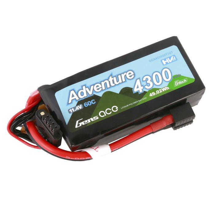 G-Tech 3S Adventure 4300mAh 60C 11.4V Soft Pack Lipo Battery (1TO3)