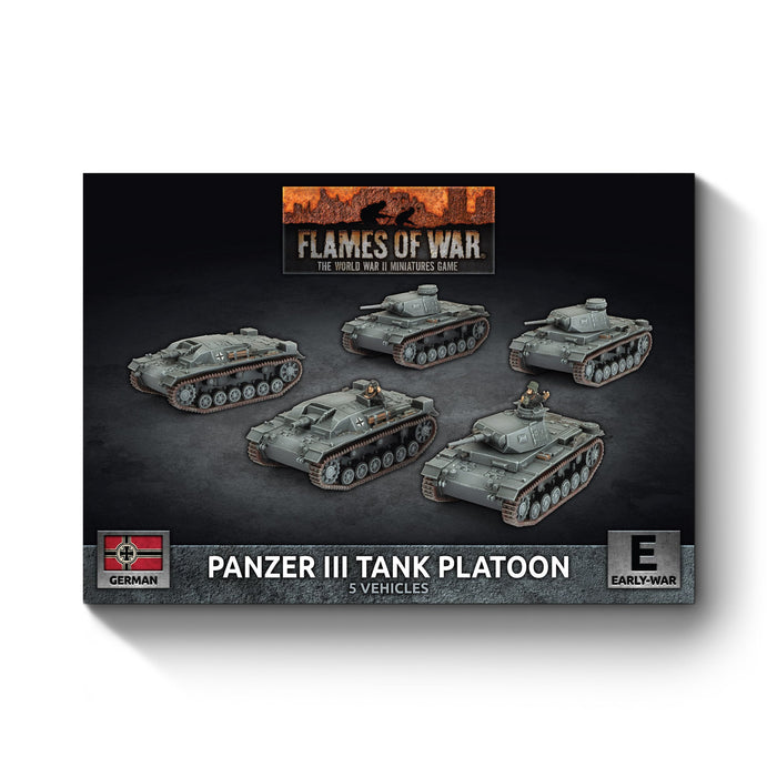 Flames of War: German: Panzer III/StuG III A Platoon (x5 Plastic)
