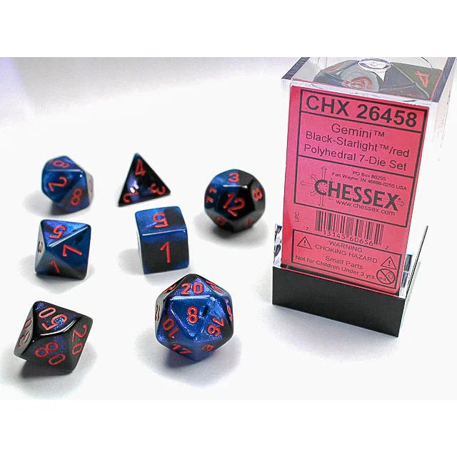 Gemini Starlight Black/Red 7-Die Set