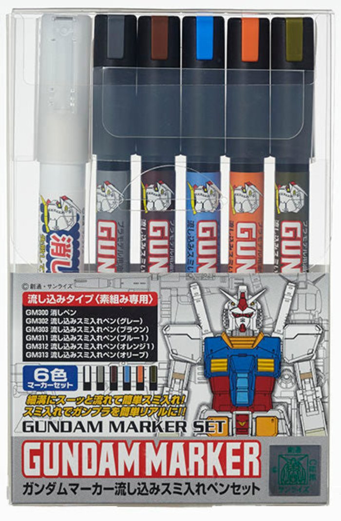 image2_Gundam Marker - Gundam Pouring Inking Pen Set