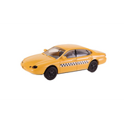HO Ford Taurus Taxi (Yellow with Black and White Checkerboard)