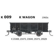 HO K Wagon 1960s (Pack of 5)