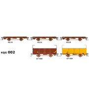 HO KQG002 3x KQ Wagon 2x GY Wagon Red
