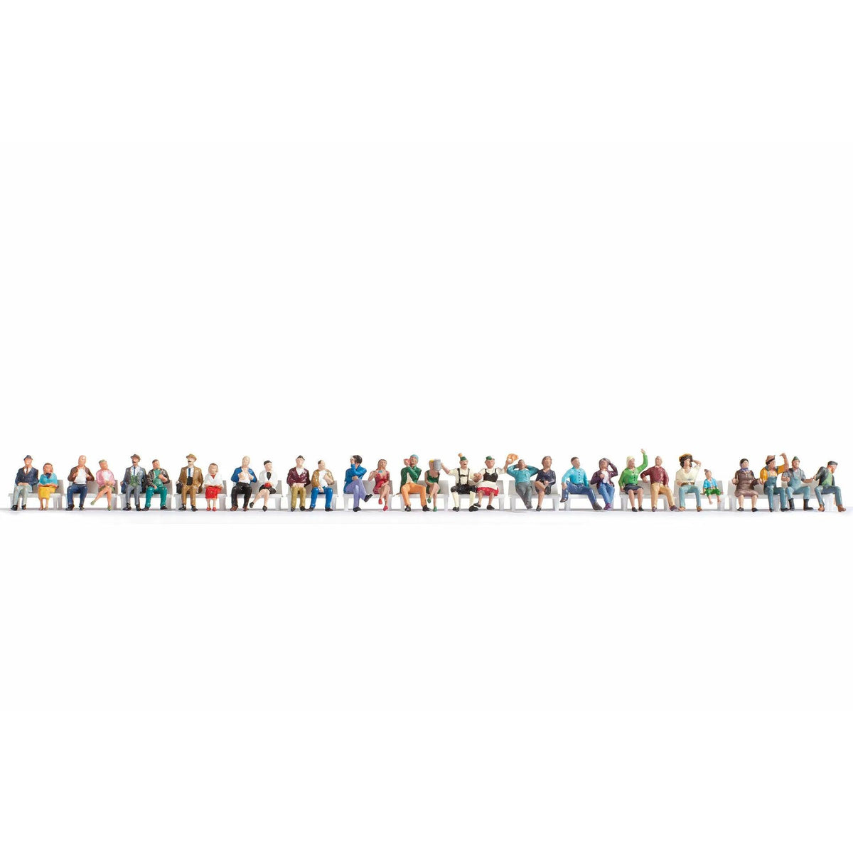 HO Mega Economy Set Sitting People without Benches (30 Figures)
