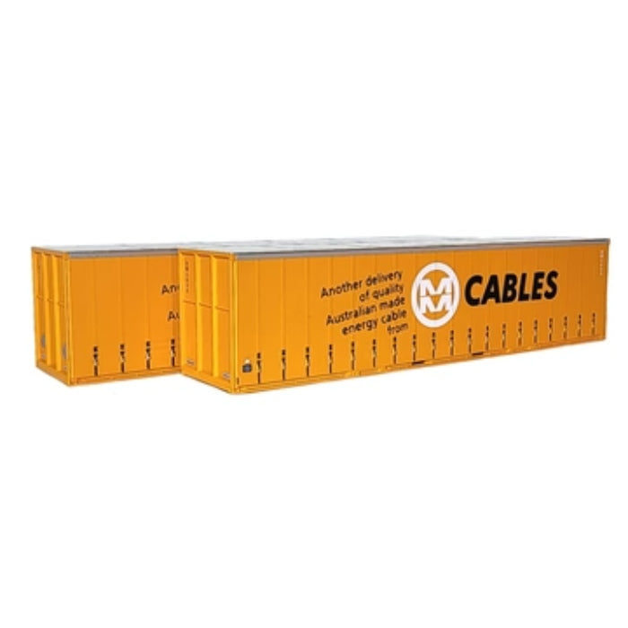 HO MM Cables Orange 40' Curtain Sided Containers