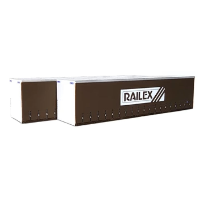 HO Railex 40' Curtain Sided Containers