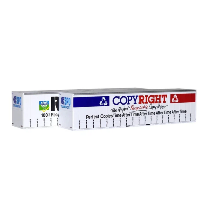 HO Re Right & Copyright 40' Curtain Sided Containers