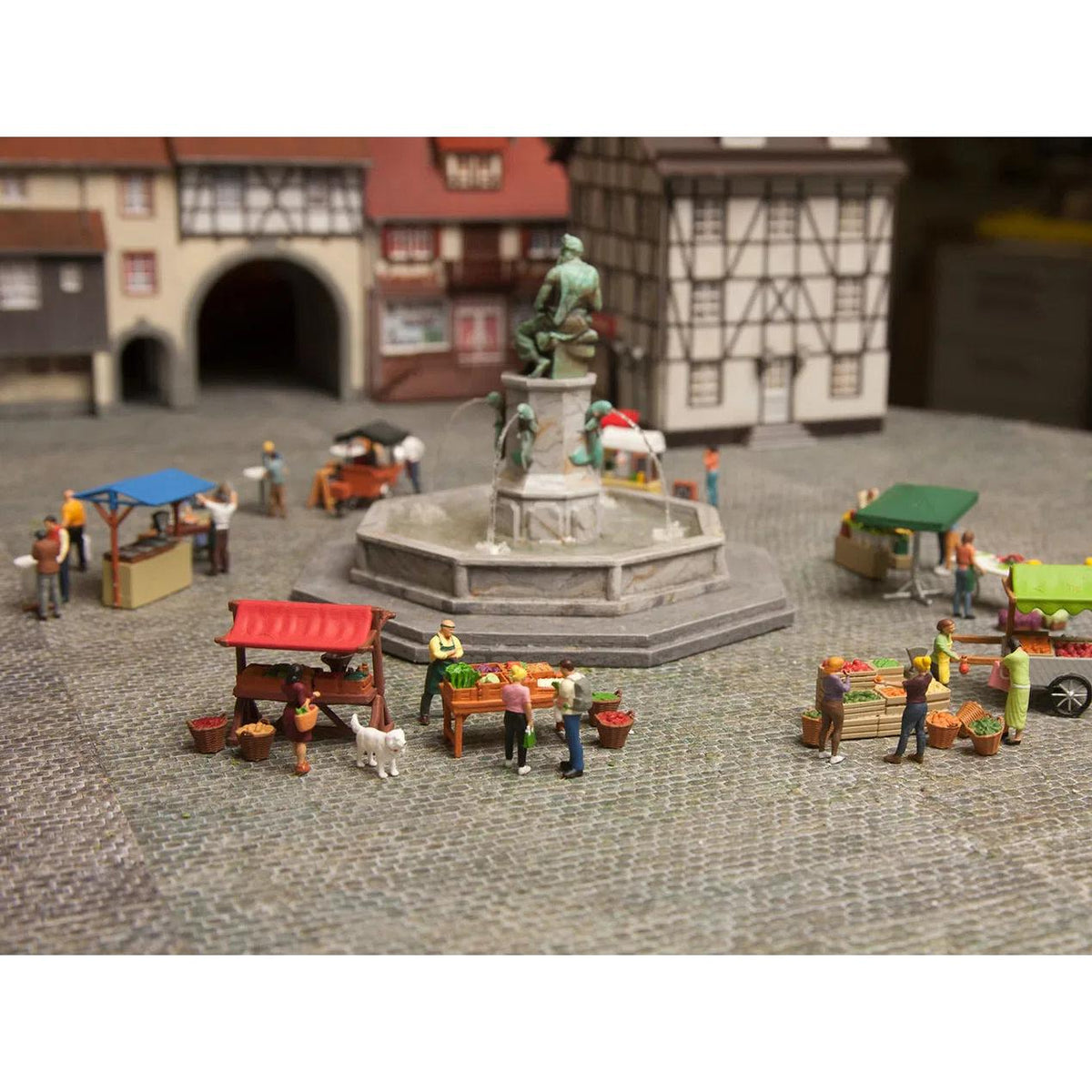 HO Themed Figures Set Flower Stall