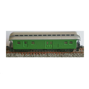 HO Wooden Clerestory Baggage Car Green