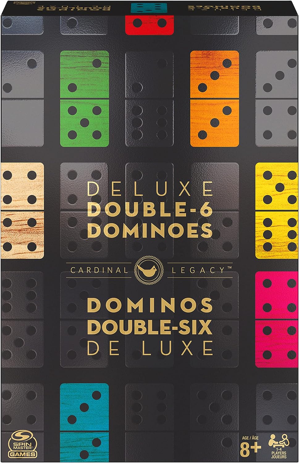 Legacy Deluxe Double 6 Dominoes with Wooden Storage Case