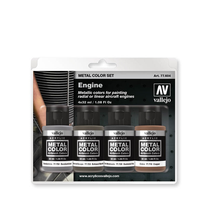Metal Color - Engine 4 Color Acrylic Paint Set
