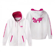 Mini GT Hooded Jacket - Classic - White with Pink LogoÂ (Lady Size) - XS