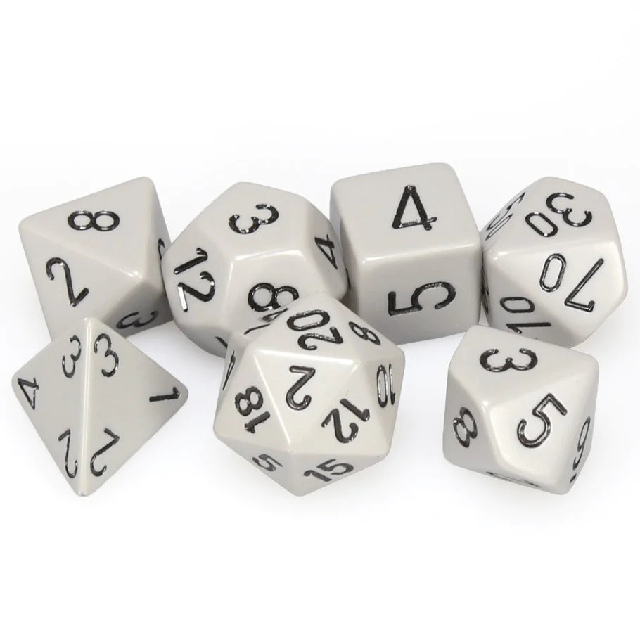 Opaque Polyhedral Dark Grey/Black 7-Die Set