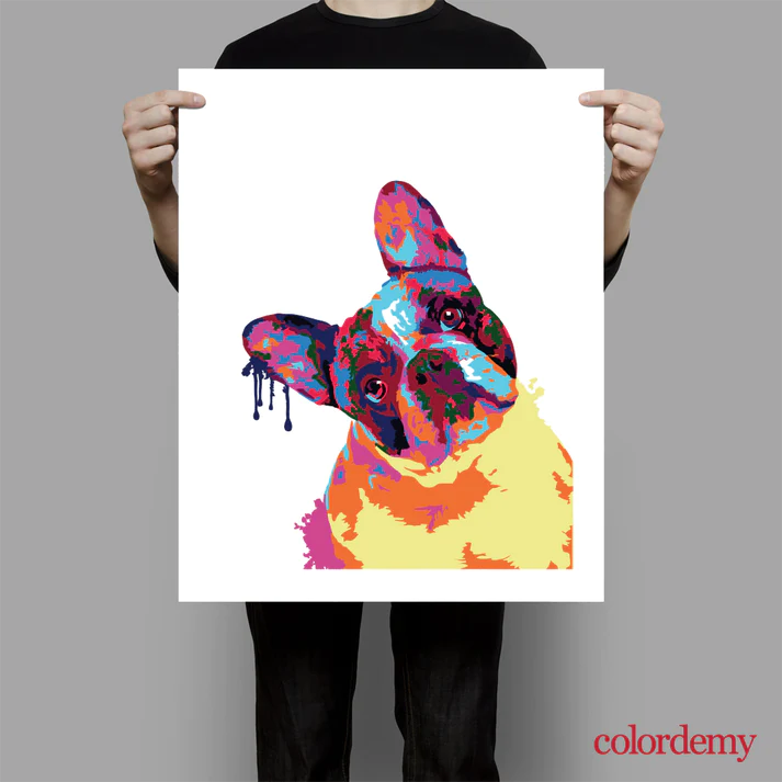 Paint by Numbers Kit: Abstract French Bulldog_3