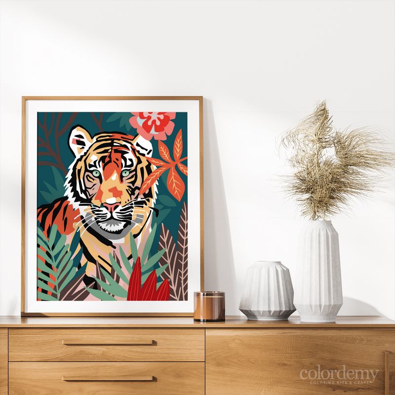 Paint by Numbers Kit: Wild Serenity: Matisse-Style Tiger