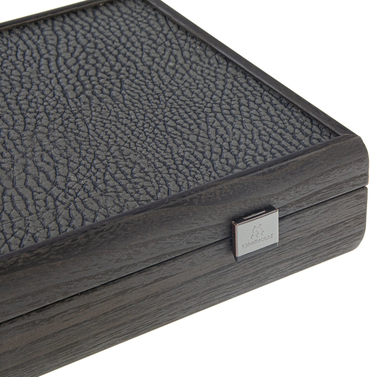 Poker Set in Black Wooden Case with Black Leatherette Top 39x22cm